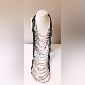 Zara NWT beaded waterfall necklace